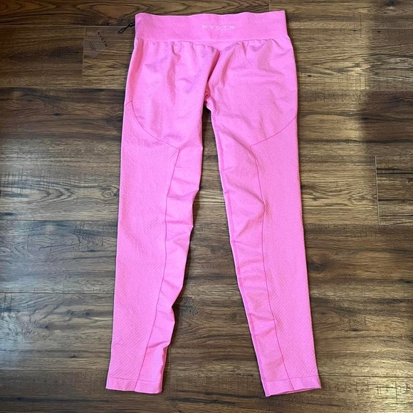 NVGTN Bubble Gum Pink‎ Figure Seamless Leggings Womens XL Activewear Gym Workout - Picture 7 of 8